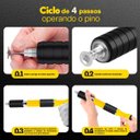 Ver mais imagens de Kit Pistola de Fixação Finca Pino com 220 Pregos e Óculos de Proteção