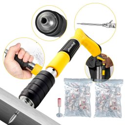 Kit Pistola de Fixação Finca Pino com 220 Pregos e Óculos de Proteção - 2