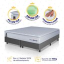 Ver imagem 3 de Conjunto Box Cinza Luanda Branco Espuma D28 King 193x203x62 - King House