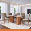 Ver imagem 7 de Sala de Jantar 180x90cm Tampo Mdf/vidro 6 Cadeira Cimol Ester Cimol Cinamomo/off/mad/joli