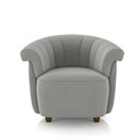Ver imagem 2 de Poltrona Decorativa Latvia 86cm Pés de Madeira Veludo Cinza G45 - Gran Belo