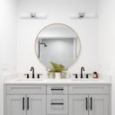 Ver imagem 4 de Espelho Redondo Decorativo Vidro Lapidado com Moldura Dourada 60cm