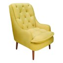 Ver imagem 1 de Poltrona Decorativa Lille Suede Amarelo - Dominic Decor