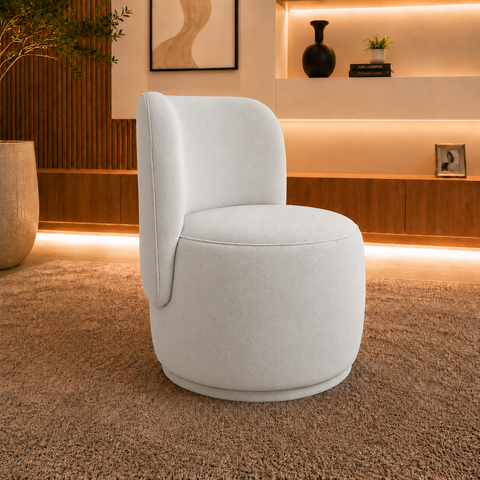 Poltrona Decorativa Bia Orgânica Suede Recepção Sala Estar Quarto