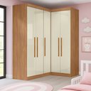 Ver imagem 1 de Guarda-Roupa Infantil 5 Portas Jasmim Bege/Cinamomo/Off White