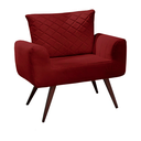 Ver imagem 1 de Poltrona Decorativa Elis Pé Palito Vermelho Bordô
