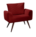 Ver imagem 1 de Poltrona Decorativa Elis Pé Palito Vermelho Bordô