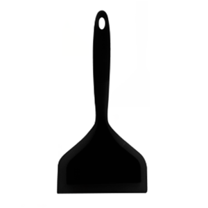 Espátula Larga com Cabo Maciço 25cm em Silicone Preto Unyhome.