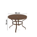 Ver imagem 3 de Mesa 4 cadeiras Ripado Piscina Alumínio Marrom e Tela Bege