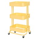 Ver imagem 1 de Carrinho Organizador Multiuso Anm6077 Anima Office 3 Cestos Fixos em Aço Amarelo Claro
