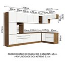 Ver imagem 4 de Armário de Cozinha Completa de Canto 546cm Rustic/Branco Veludo Lux Madesa 05
