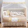 Jogo Enxoval De Berço Unisex 12 Peças Avelã Lençol Elástico - 1