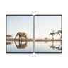 Quadro Elefante na Savana Duplo 50x70 - 2 Peça - 2