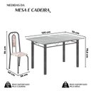 Ver imagem 3 de Conjunto Sala de Jantar com 4 Cadeiras Lívia Prata/Bege