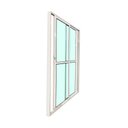 Ver imagem 3 de Porta Balcão 2 Folhas Vidro Alumínio Branco 210x200 Linha 25