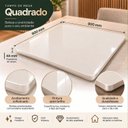 Ver imagem 3 de Tampo para Mesa de Jantar Quadrada 900x900 de Madeira Vidro