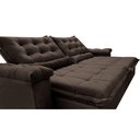 Ver imagem 4 de Sofá Retrátil e Reclinável 2,75m Cama inBox Big Fresh com SoftGel D40 Velupluma Café