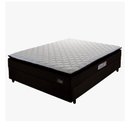 Ver imagem 1 de Cama Box Casal Colchão Espuma D45 Pillow Top Strong 138x188x62cm Marrom/Branco Hellen