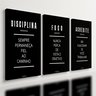 Kit 3 Quadro Decorativo Frase Motivacional Escritório Quarto Qualidade Premium 40x28cm - 1