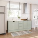 Ver imagem 1 de Cozinha com Rodapé com 2 Peças Rubi Yescasa Verde/Oliva