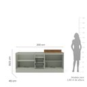 Ver imagem 3 de Cozinha com Rodapé com 2 Peças Rubi Yescasa Verde/Oliva