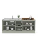 Ver imagem 4 de Cozinha com Rodapé com 2 Peças Rubi Yescasa Verde/Oliva