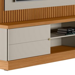 Estante Home Maringá para TV 70'' Nature/Off White - Linea - 8 Estante Home Maringá para TV 70'' Nature/Off White - Linea - 8