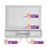 Estante Home Maringá para TV 70'' Nature/Off White - Linea - 5