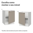 Ver imagem 4 de Balcão de Cozinha 60 cm 1 Porta (sem Tampo) Branco/Crema Vik Madesa