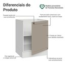 Ver imagem 3 de Balcão de Cozinha 60 cm 1 Porta (sem Tampo) Branco/Crema Vik Madesa
