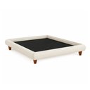 Ver imagem 1 de Cama Queen Japonesa 176cm Pés Madeira Haru Courino Off White - Sallar Home