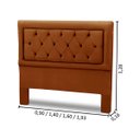 Ver imagem 3 de Cabeceira Casal Estofada Madeira Cama Box Belinha Reta:terracota