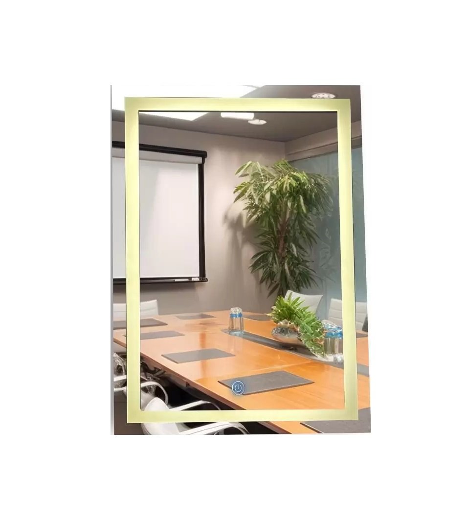 Ver mais imagens de Espelho Jateado Iluminado com Led Quente e Touch 120x80cm Vertical