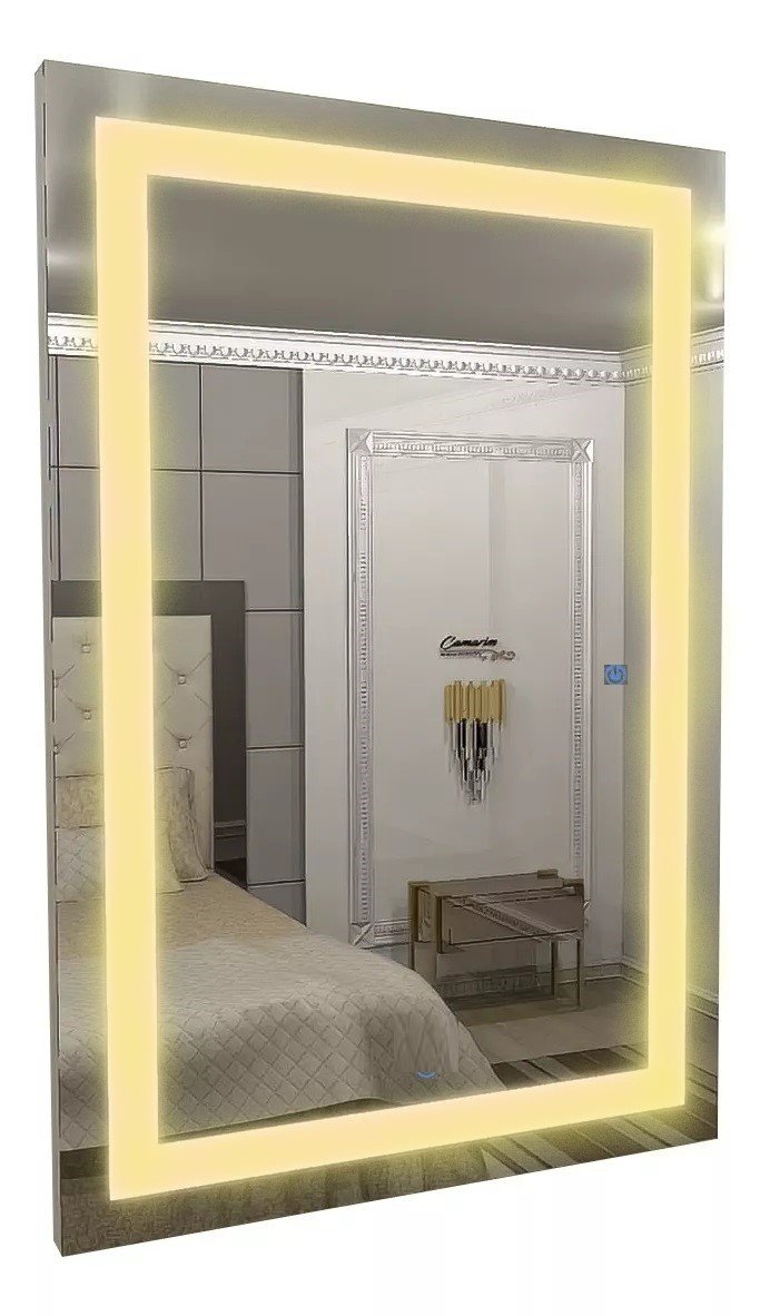 Ver imagem 5 de Espelho Jateado Iluminado com Led Quente e Touch 120x80cm Vertical