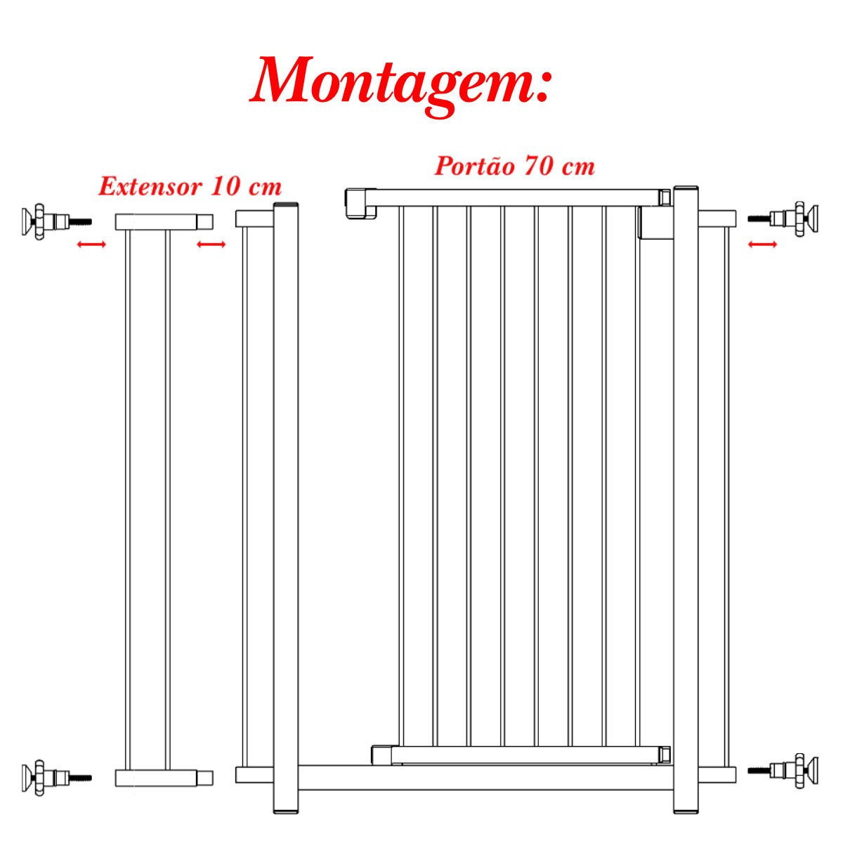 GRADE PORTÃO DIVISOR AMBIENTE MULTIGRADE 68/83 CM BRANCO - 2