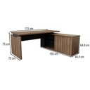 Ver imagem 4 de Mesa para Escritório Office 1 Porta Nogal/Preto - Panorama Móveis