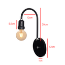 Ver imagem 3 de Arandela de Parede Colonial Retrô Simples Estilo J - Soquete E-27 – Abf Luminárias:preto