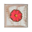 Ver imagem 4 de Kit para Banheiro com 3 Toalheiros e 1 Porta Papel Higiênico Rustico Flor Branca Cor Vermelho