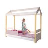 Cama Casinha com Colchão Ortobom Solteiro Montessoriana 99 X 200 Cm Branco Grade Rosê Jolie Shop - 1
