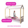 Cama Casinha com Colchão Ortobom Solteiro Montessoriana 99 X 200 Cm Branco Grade Rosê Jolie Shop - 5