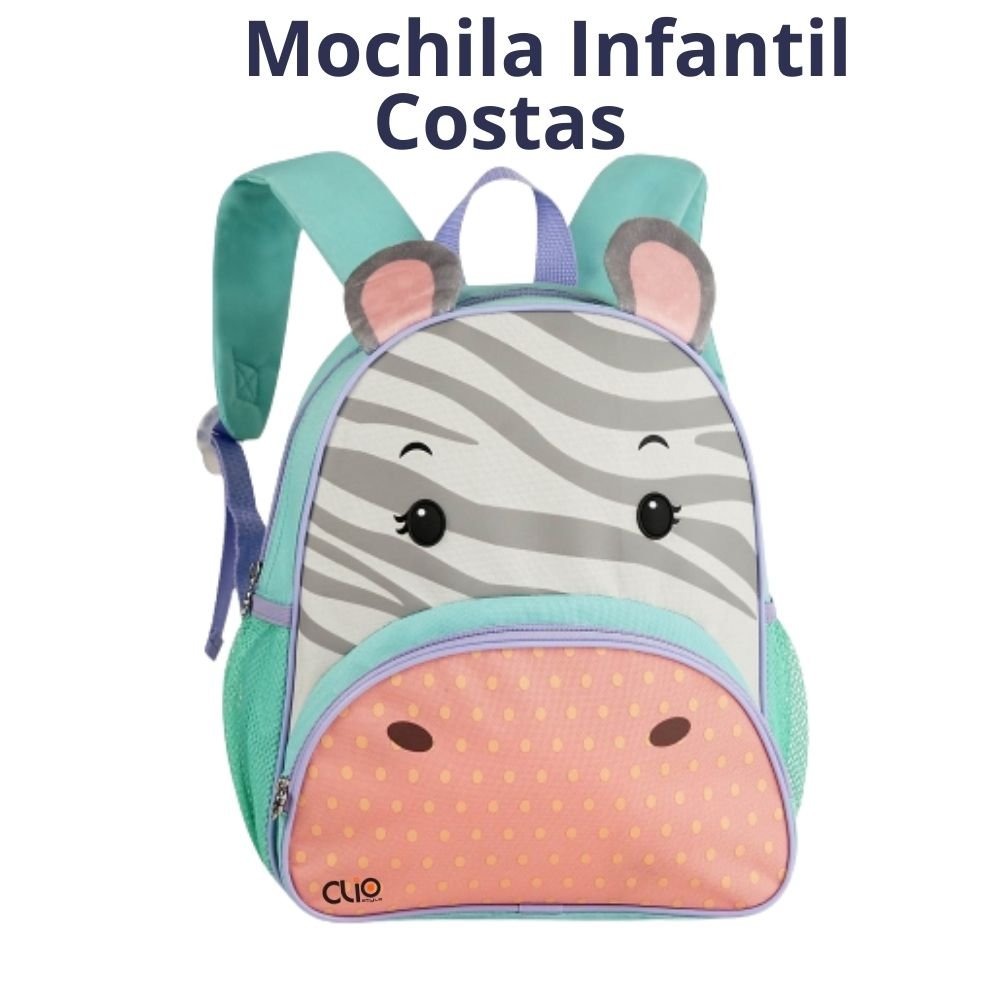 Mochila Infantil Escolar Passeio Costas Zoo Modelo:zebra - 1