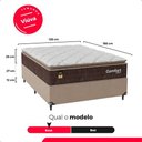 Ver imagem 4 de Cama Box Viúva + Colchão Comfort Class Pillow Top 128x188 Marrom/suede Bege
