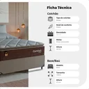 Ver imagem 3 de Cama Box Viúva + Colchão Comfort Class Pillow Top 128x188 Marrom/suede Bege