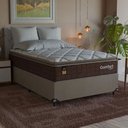 Ver imagem 1 de Cama Box Viúva + Colchão Comfort Class Pillow Top 128x188 Marrom/suede Bege