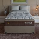 Ver imagem 6 de Cama Box Viúva + Colchão Comfort Class Pillow Top 128x188 Marrom/suede Bege