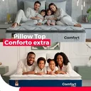 Ver imagem 2 de Cama Box Viúva + Colchão Comfort Class Pillow Top 128x188 Marrom/suede Bege