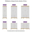 Ver imagem 4 de Berço Americano 3 em 1 com Colchão Incluso e Cômoda 4 Gavetas Dengo Multimóveis Mp4702