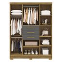 Ver imagem 2 de Guarda Roupa Casal 151 Cm 6 Portas 3g 10020 Nature Alasca Vlr