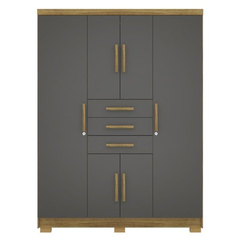 Guarda Roupa Casal 151 Cm 6 Portas 3g 10020 Nature Alasca Vlr