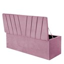 Ver imagem 2 de Calçadeira Baú Recamier Estofada Cama de Solteiro 90cm Bélgica Corino Rosa Bebe- Mabe Magazine